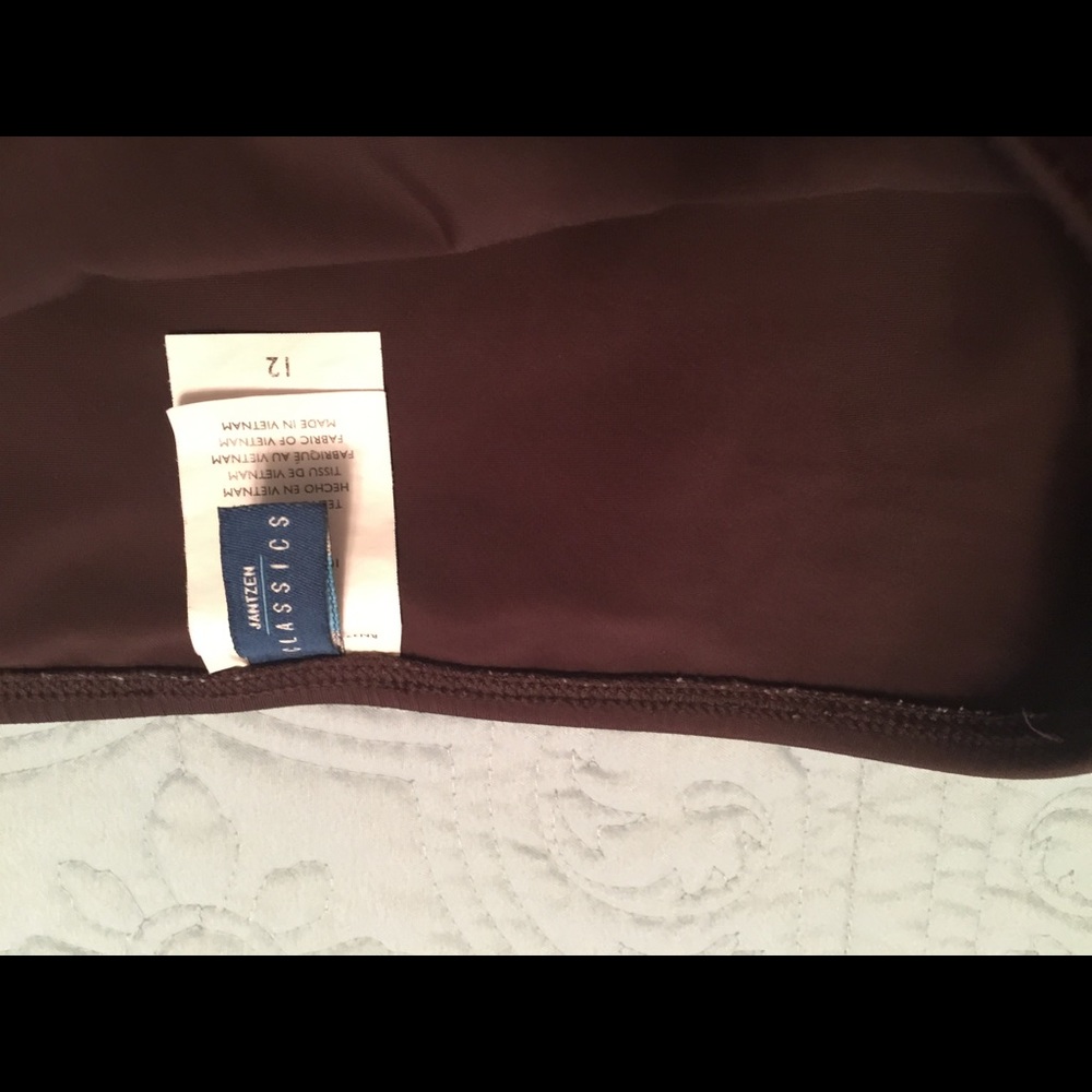 Brown swim skirt